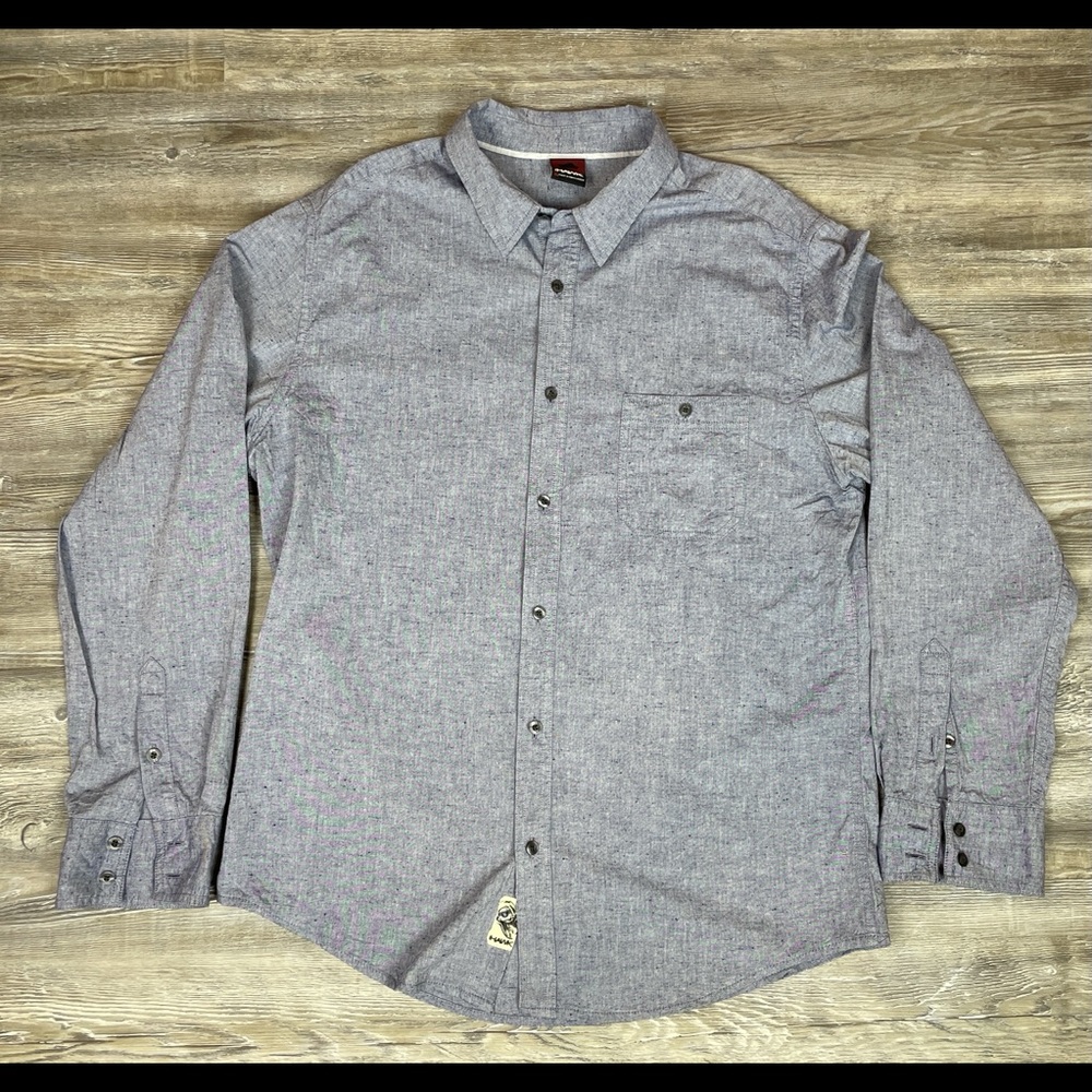 Tony Hawk Long Sleeve Button Front Shirt, XL